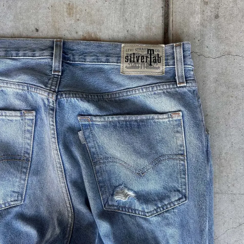 Levi's SilverTab '94 Baggy Distressed Light Wash Jeans
